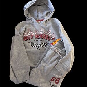Mattel Hot Wheels Gray Hoodie and Pants Set